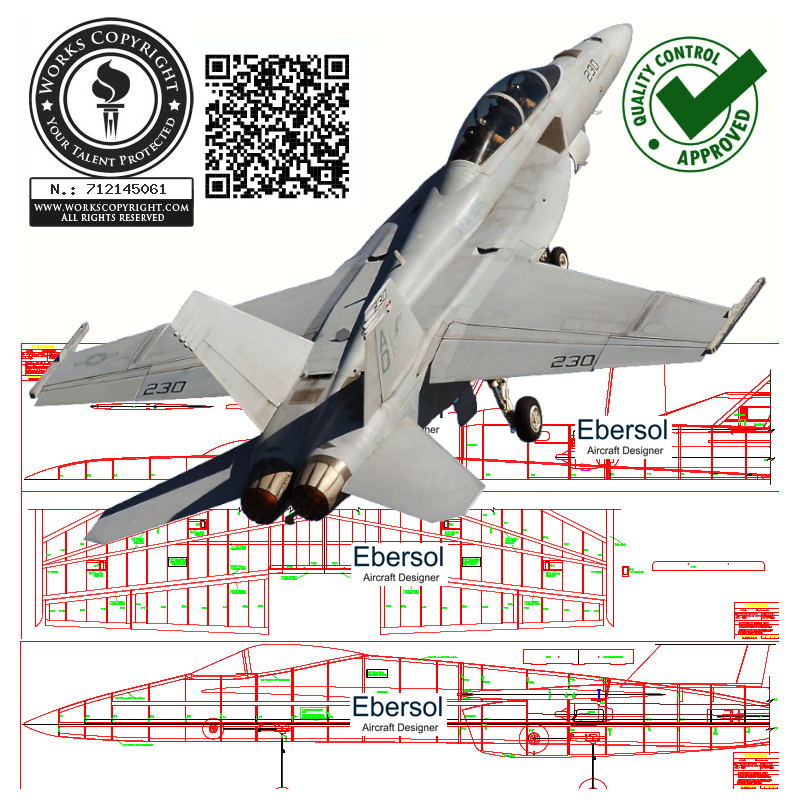 F/A-18 F18 Hornet 55" WS PDF File on USB Drive RC Airplane PLANS & TEMPLATES 